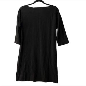 Lilly Pulitzer Black 3/4 Sleeve Midi Dress Cotton Size Medium